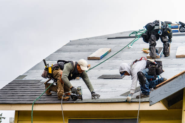 Professional Gutter Installation technician working in Callaway, MN